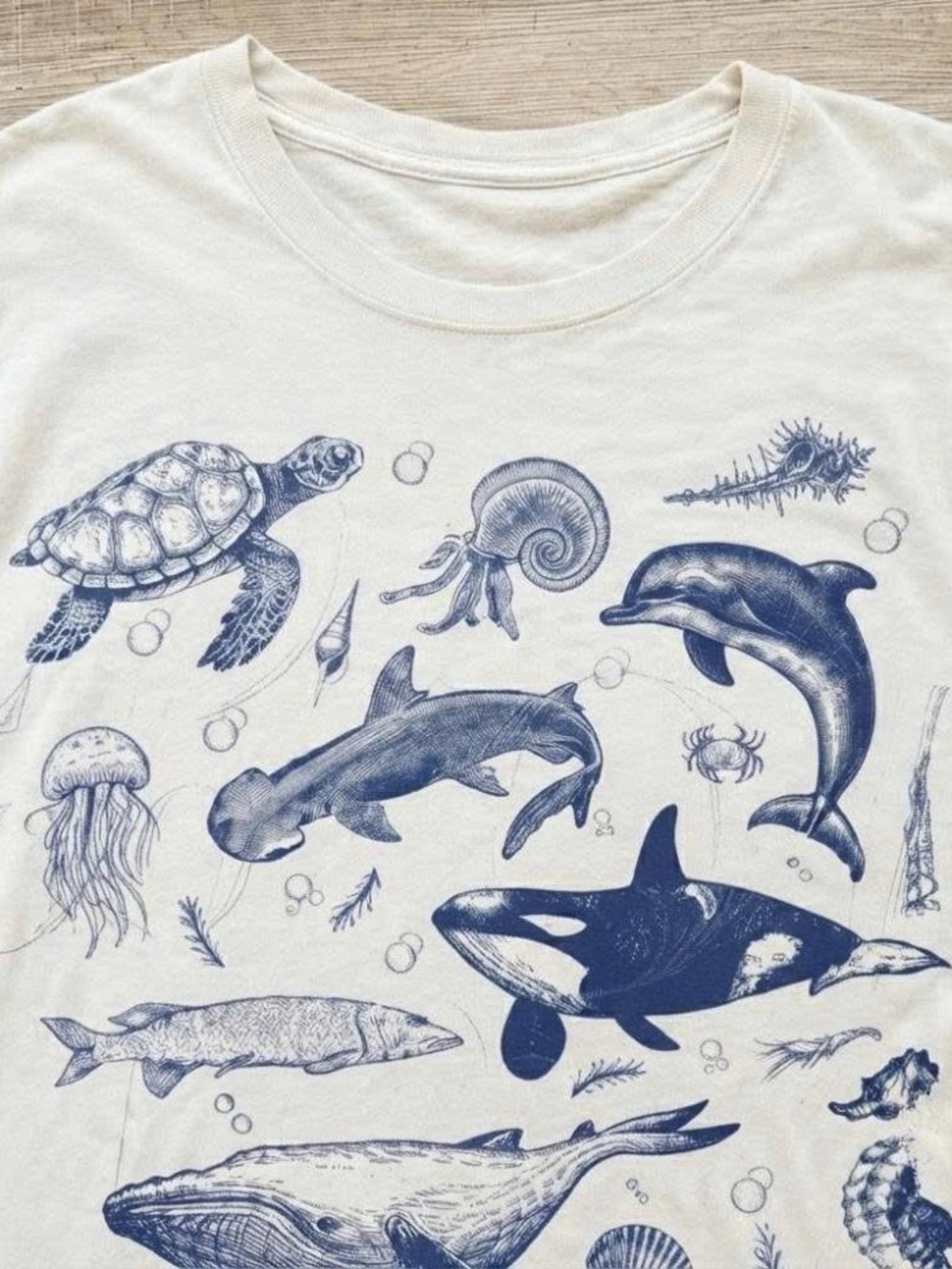Kids White Nautical Animal Graphic Tee